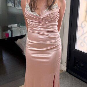 GORGEOUS PEACH PROM DRESS